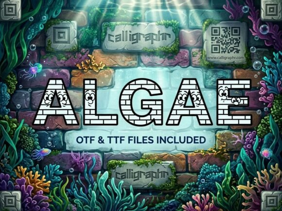 Algae Font: A Whimsical Aquatic Typeface for Creative Designs