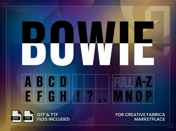 Bowie: The Decorative Display Font for Bold Creators