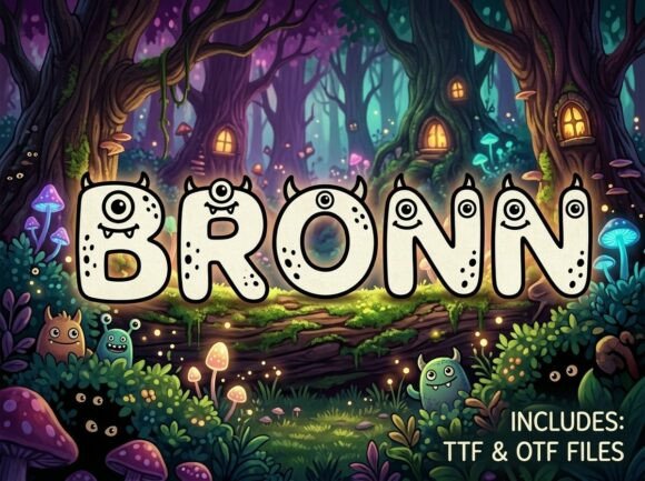 Bronn: A Decorative Display Typeface for Bold Design