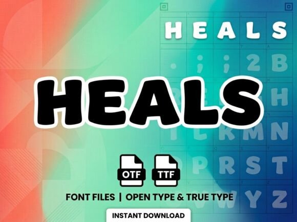 Heals: A Striking Display Typeface for Bold Designs