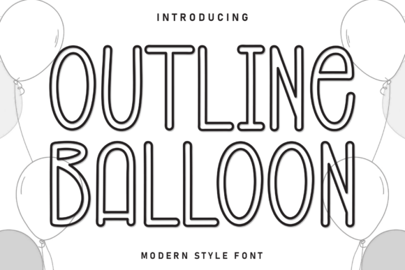 Outline Balloon: A Whimsical, Handcrafted Display Font