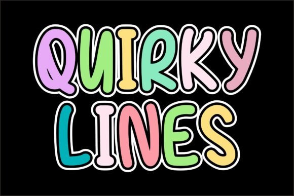 Quirky Lines: A Playful Font for Creative Projects