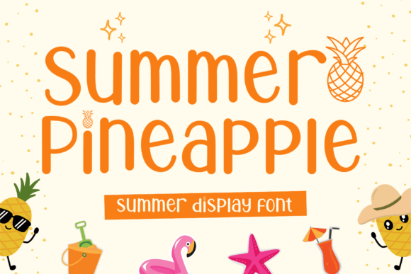Summer Pineapple: A Bold Display Font for Vibrant Designs