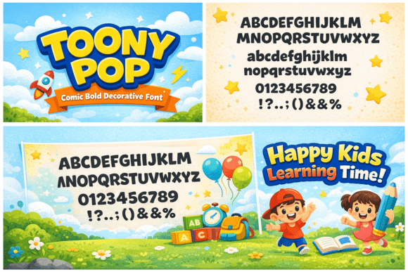 Toony Pop: A Playful Font for Creative Projects