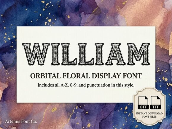 William: A Decorative Display Font for Bold Creativity